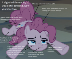 Size: 1274x1059 | Tagged: safe, edit, edited screencap, screencap, mean pinkie pie, pony, g4, the mean 6, 10/10, analysis, bronybait, clone, cropped, female, solo