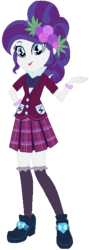 Size: 216x606 | Tagged: safe, artist:bezziie, rarity, equestria girls, g4, clothes, crystal prep academy uniform, female, school uniform, simple background, solo, transparent background