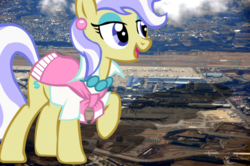 Size: 2048x1360 | Tagged: safe, artist:jerryakira79, upper crust, pony, g4, female, giant pony, highrise ponies, irl, macro, photo, ponies in real life