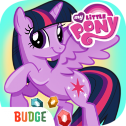 Size: 400x400 | Tagged: safe, twilight sparkle, alicorn, pony, g4, app icon, faic, female, gem, my little pony logo, smirk, solo, special face, twilight sparkle (alicorn), wrong neighborhood