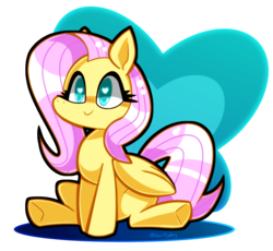 Size: 1000x919 | Tagged: safe, artist:pegasisters82, fluttershy, pegasus, pony, g4, cute, female, folded wings, heart eyes, mare, shyabetes, simple background, sitting, smiling, solo, transparent background, wingding eyes