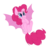 Size: 4400x4500 | Tagged: safe, artist:dippin-dott, pinkie pie, bat pony, pony, g4, absurd resolution, bat ponified, cute, diapinkes, ear tufts, fangs, female, happy, mare, on back, pinkiebat, race swap, simple background, smiling, solo, spread wings, transparent background, underhoof, wings