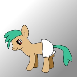 Size: 1000x1000 | Tagged: safe, artist:dashedrainbows, derpibooru exclusive, oc, oc only, pony, diaper, solo