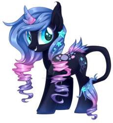 Size: 857x931 | Tagged: safe, artist:azure-art-wave, oc, oc only, oc:stellar radiance, pony, unicorn, cute, female, mare, obtrusive watermark, simple background, smiling, solo, starry eyes, transparent background, watermark, wingding eyes