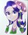 Size: 1638x2048 | Tagged: safe, artist:cameronkieffer, starlight glimmer, equestria girls, g4, beanie, bust, female, hat, light skin, portrait, smiling, solo, traditional art