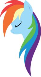 Size: 3000x5569 | Tagged: safe, artist:xpesifeindx, rainbow dash, pegasus, pony, bust, eyes closed, female, lineless, mare, minimalist, modern art, portrait, simple background, solo, transparent background, vector