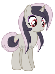 Size: 631x845 | Tagged: safe, artist:ipandacakes, oc, oc only, oc:toffee, oc:topsy turvy, hybrid, pony, unicorn, disguise, female, interspecies offspring, mare, offspring, parent:discord, parent:princess celestia, parents:dislestia, simple background, solo, transparent background, watermark