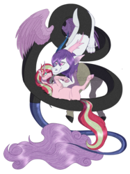 Size: 898x1200 | Tagged: safe, artist:bijutsuyoukai, oc, oc only, draconequus, pony, unicorn, female, mare, simple background, transparent background