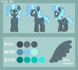 Size: 2753x2492 | Tagged: safe, artist:ashidaii, oc, oc only, oc:floral rift, pegasus, pony, female, high res, mare, reference sheet, show accurate, solo