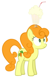 Size: 726x1099 | Tagged: source needed, safe, artist:arctickiwi, carrot top, golden harvest, earth pony, pony, g4, female, mare, milkshake, simple background, solo, transparent background