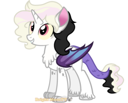 Size: 1024x828 | Tagged: safe, artist:sleppchocolatemlp, oc, oc only, oc:marshmallow, draconequus, simple background, solo, transparent background