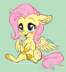 Size: 1024x1117 | Tagged: safe, artist:stepandy, fluttershy, pegasus, pony, g4, blushing, chest fluff, colored sketch, cute, female, looking up, mare, open mouth, shyabetes, simple background, sitting, smiling, solo, spread wings, stepandy is trying to kill us, stray strand, transparent background, wings