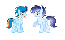 Size: 2321x1433 | Tagged: safe, artist:rainbows-skies, oc, oc only, oc:lightning blitz, oc:speed colour, pegasus, pony, male, offspring, parent:rainbow dash, parent:soarin', parents:soarindash, simple background, stallion, transparent background