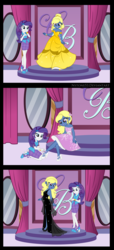 Size: 1600x3511 | Tagged: safe, artist:nstone53, rarity, oc, oc:azure/sapphire, equestria girls, g4, my little pony equestria girls: better together, clothes, cocktail dress, crossdressing, dress, dress-up, ear piercing, earring, equestria girls-ified, evening gown, female, femboy, jewelry, makeover, male, piercing