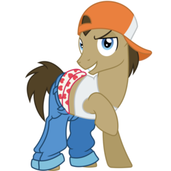 Size: 2000x2000 | Tagged: safe, artist:phucknuckl, doctor whooves, time turner, earth pony, pony, g4, testing testing 1-2-3, backwards ballcap, baseball cap, cap, hat, high res, inkscape, male, raised hoof, rapper, simple background, transparent background, vector