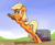 Size: 1100x900 | Tagged: safe, artist:hc0, applejack, earth pony, pony, my little brony risovach, g4, female, hammer, mare, scenery, solo