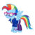 Size: 270x270 | Tagged: safe, gameloft, rainbow dash, pony, g4, 80s, female, glam rock dash, makeup, retro, simple background, solo, transparent background, vector