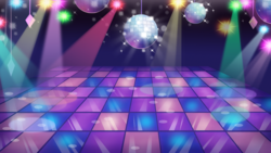 Size: 1136x640 | Tagged: safe, gameloft, g4, my little pony: magic princess, 80s, background, dance floor, dance party, disco, disco ball, no pony, rainbow lights party, retro