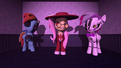 Size: 1920x1080 | Tagged: safe, artist:mohdashie, fluttershy, rainbow dash, g4, five nights at freddy's, indonesia