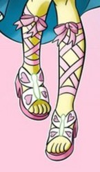 Size: 717x1234 | Tagged: safe, artist:chibi-jen-hen, fluttershy, equestria girls, equestria girls series, g4, cropped, feet, legs, needs more resolution, pictures of legs, sandals