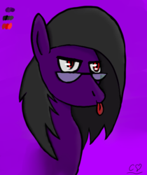 Size: 461x549 | Tagged: safe, artist:chet_volaner, oc, oc only, oc:chet volaner, pony, glasses, solo, tongue out