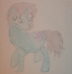 Size: 1458x1492 | Tagged: safe, artist:jerryakira79, oc, oc only, oc:tsukasa, pony, unicorn, female, traditional art