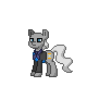 Size: 80x80 | Tagged: safe, doctor whooves, time turner, earth pony, pony, pony town, g4, doctor who, first doctor, male, pixel art, ponified, simple background, solo, sprite, the doctor, transparent background