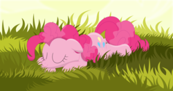 Size: 1233x647 | Tagged: safe, artist:porygon2z, pinkie pie, earth pony, pony, g4, cute, diapinkes, eyes closed, female, mare, sleeping, smiling, solo