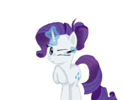 Size: 2500x2000 | Tagged: safe, artist:sodadoodle, rarity, pony, unicorn, g4, colored sketch, concentrating, eyebrows, eyeshadow, female, hair bun, high res, magic, makeup, mare, messy bun, one eye closed, one eye open, redraw, shading, show accurate, simple background, sketch, sketchy, solo, transparent background