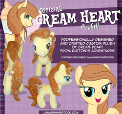 Size: 863x800 | Tagged: safe, artist:jan, oc, oc:cream heart, earth pony, pony, advertisement, irl, photo, plushie, she knows
