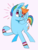 Size: 498x648 | Tagged: safe, artist:mewnikitty, rainbow dash, pony, g4, female, headcanon, lesbian, lesbian pride flag, lgbt, lgbt headcanon, pride, pride flag, solo