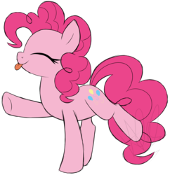 Size: 1280x1325 | Tagged: safe, artist:natusoulsilver, pinkie pie, earth pony, pony, g4, :p, cute, diapinkes, female, happy, ponk, profile, raspberry, silly, silly pony, simple background, smiling, solo, tongue out, transparent background