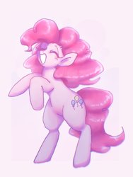 Size: 768x1024 | Tagged: safe, artist:xp_r6, pinkie pie, earth pony, pony, g4, cute, eyes closed, female, mare, simple background, smiling, solo