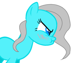 Size: 856x720 | Tagged: safe, artist:lullabyprince, oc, oc only, oc:candy love, earth pony, pony, angry, base used, blushing, female, mare, ms paint, simple background, solo, white background