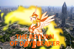 Size: 1600x1061 | Tagged: safe, artist:jerryakira79, daybreaker, pony, g4, female, giantess, highrise ponies, irl, macro, photo, ponies in real life, solo