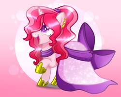 Size: 1500x1200 | Tagged: safe, artist:sugaryicecreammlp, oc, oc only, oc:lovebug, pony, unicorn, clothes, dress, female, gala dress, mare, solo