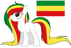 Size: 1024x693 | Tagged: dead source, safe, artist:cosmicwitchadopts, earth pony, pony, ethiopia, female, mare, nation ponies, ponified, simple background, solo, transparent background