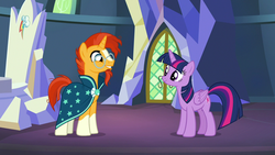 Size: 1280x720 | Tagged: safe, screencap, sunburst, twilight sparkle, g4, uncommon bond