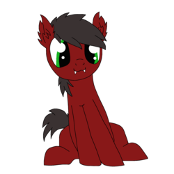 Size: 2000x2000 | Tagged: safe, artist:789it789, oc, oc only, oc:epenex, earth pony, pony, fangs, high res, simple background, sitting, solo, transparent background