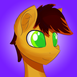 Size: 1660x1661 | Tagged: safe, artist:creepypastapon3, oc, oc only, oc:twitchyylive, pony, bust, gradient background, smiling, solo