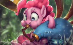 Size: 1200x750 | Tagged: safe, artist:assasinmonkey, pinkie pie, earth pony, pony, g4, season 8, yakity-sax, derp, digital painting, faic, female, majestic as fuck, mare, musical instrument, puffy cheeks, shiny, silly, silly pony, solo, song of my people, that was fast, yovidaphone, yovidapie