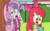 Size: 2592x1625 | Tagged: safe, artist:eagc7, apple bloom, sweetie belle, equestria girls, g4, cellphone, clothes, comic, covering eyes, dialogue, duo, fence, gasp, nickelodeon, one-panel comic, open mouth, phone, reference, shocked, smartphone, speech bubble, text, the loud house, tree