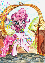 Size: 2456x3432 | Tagged: safe, artist:pedrohander, pinkie pie, earth pony, pony, g4, confetti, female, high res, solo, traditional art