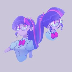 Size: 768x768 | Tagged: safe, artist:xp_r6, sci-twi, twilight sparkle, equestria girls, g4, bowtie, clothes, female, glasses, simple background