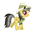 Size: 110x100 | Tagged: safe, artist:botchan-mlp, daring do, pony, g4, animated, cute, daring dorable, female, mare, pixel art, simple background, solo, sprite, transparent background, trotting