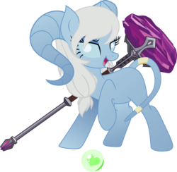 Size: 1023x1000 | Tagged: safe, artist:bigmk, draenei, pony, female, hammer of the naaru, heroes of the storm, horns, ponified, regeneration globe, simple background, solo, transparent background, vector, warcraft, world of warcraft, yrel