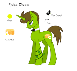 Size: 1966x1820 | Tagged: safe, artist:darbypop1, oc, oc only, oc:spring cheese, pony, unicorn, bowtie, male, reference sheet, simple background, solo, stallion, transparent background