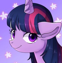 Size: 724x734 | Tagged: dead source, safe, artist:hosikawa, twilight sparkle, ambiguous race, pony, g4, bust, female, looking at you, mare, solo