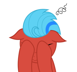 Size: 1993x1864 | Tagged: safe, artist:waveywaves, oc, oc only, oc:flare burn, pony, annoyed, double facehoof, facehoof, floppy ears, male, simple background, solo, stallion, transparent background