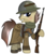 Size: 2530x3000 | Tagged: safe, artist:brony-works, oc, oc only, oc:sniper hooves, pony, bolt-action rifle, clothes, corporal, five o'clock shadow, gun, helmet, high res, holster, leg wraps, long sleeves, male, mud, rifle, scarf, scope, simple background, smiling, sniper, sniper rifle, solo, stallion, transparent background, trenchcoat, uniform, vector, weapon, world war i